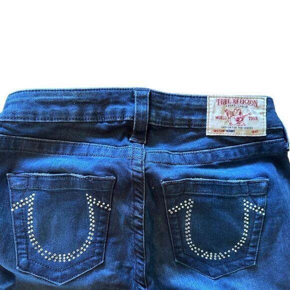 True Religion Skinny Jeans Midnight Crystal - Picture 3 of 6